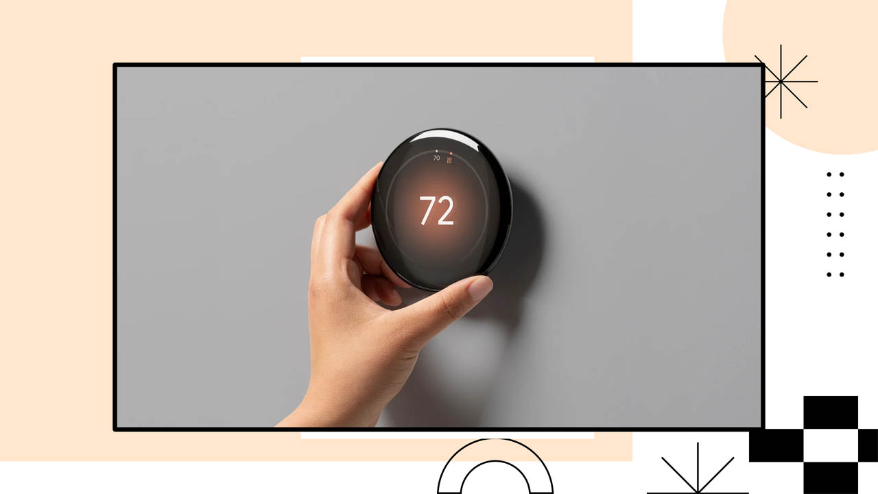 Google Nest Thermostat with Smart Lighting Kit. 
