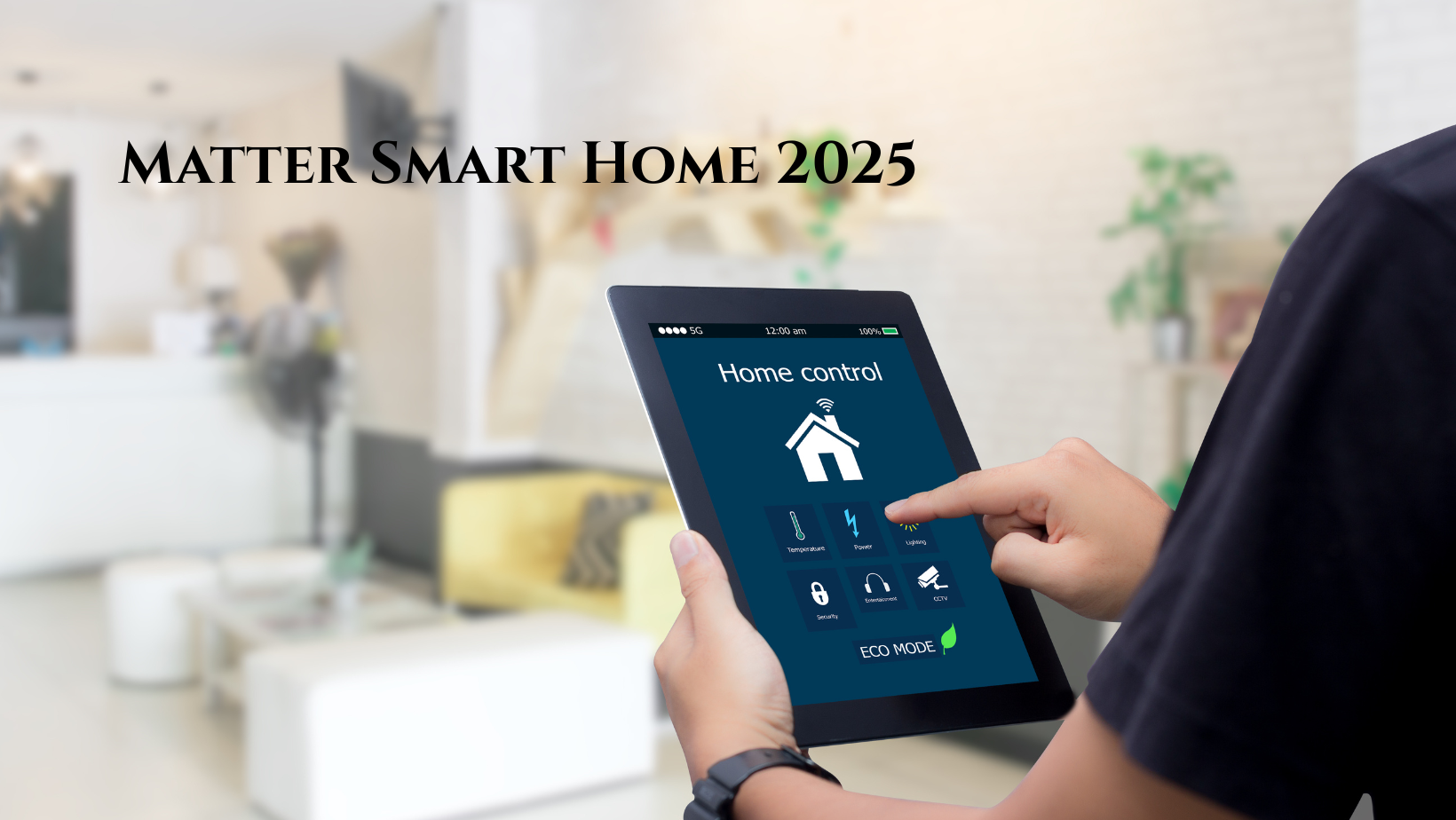 Various smart devices connected under the Matter smart home 2025 protocol