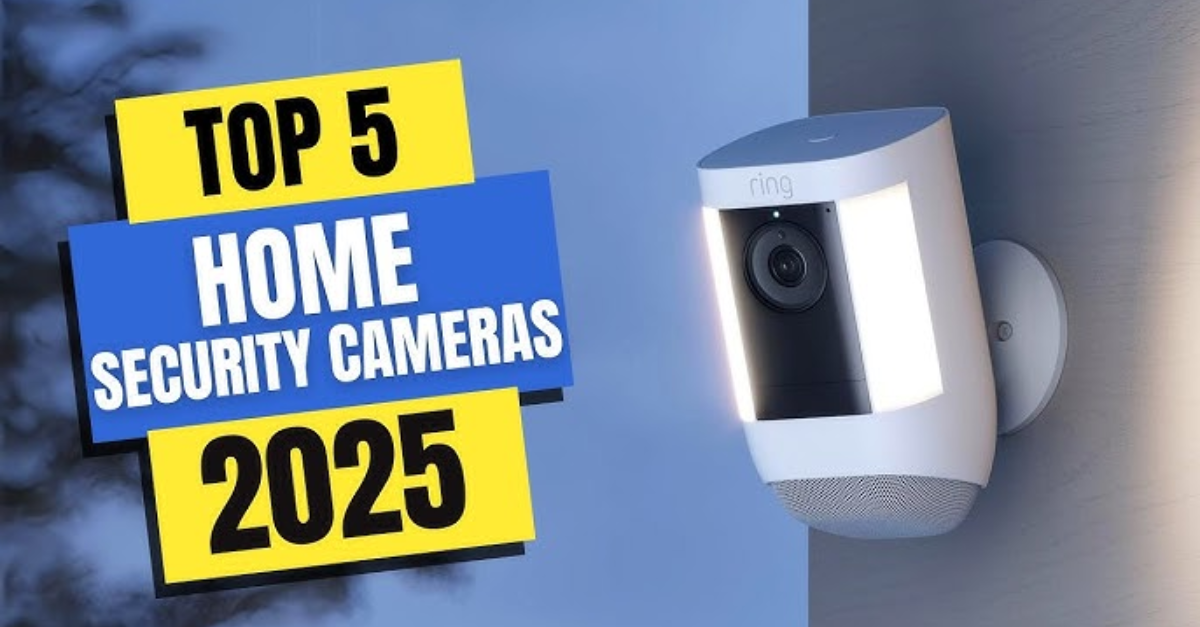 Ring Outdoor Security Camera Ring Outdoor Cams mounted above a front porch, capturing live footage