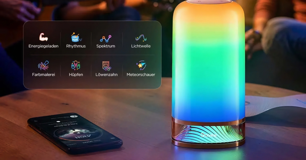Govee RGBIC Smart Table Lamp in Living Govee RGBIC Smart Table Lamps Room