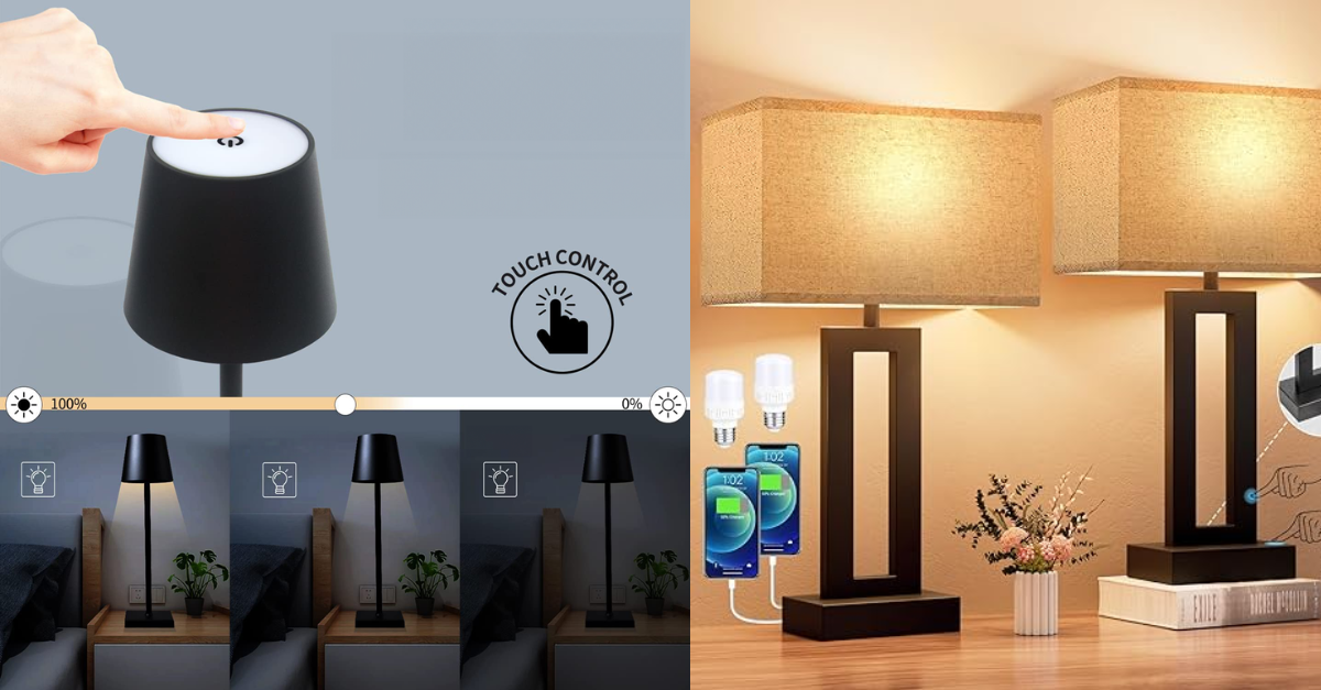 Touch Bedside Table LED Lamp in Modern Bedroom best touch bedside table LED lamps