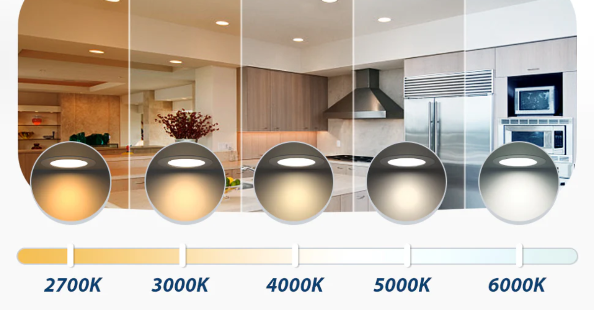 Amico LED recessed lights installed in a modern kitchen