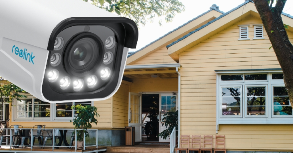 Outdoor panoramic security camera on a modern home Best security cameras