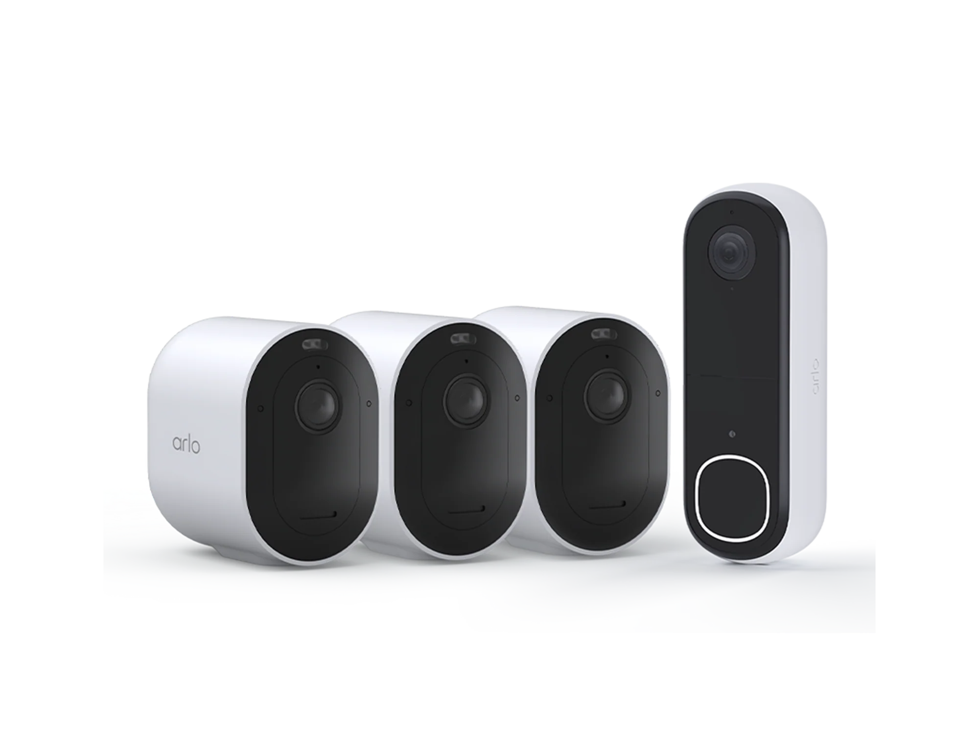 Arlo Video Doorbell 2K 2nd Generation with Chime 2 mounted at front door