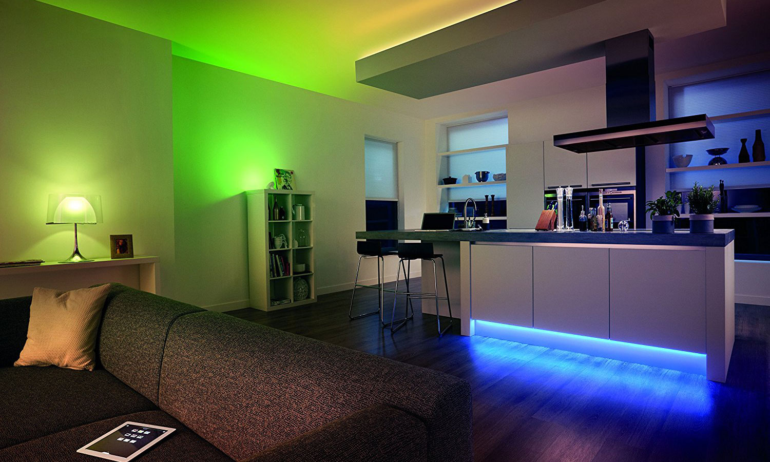 Best smart lighting system 2025 setup in a modern living room