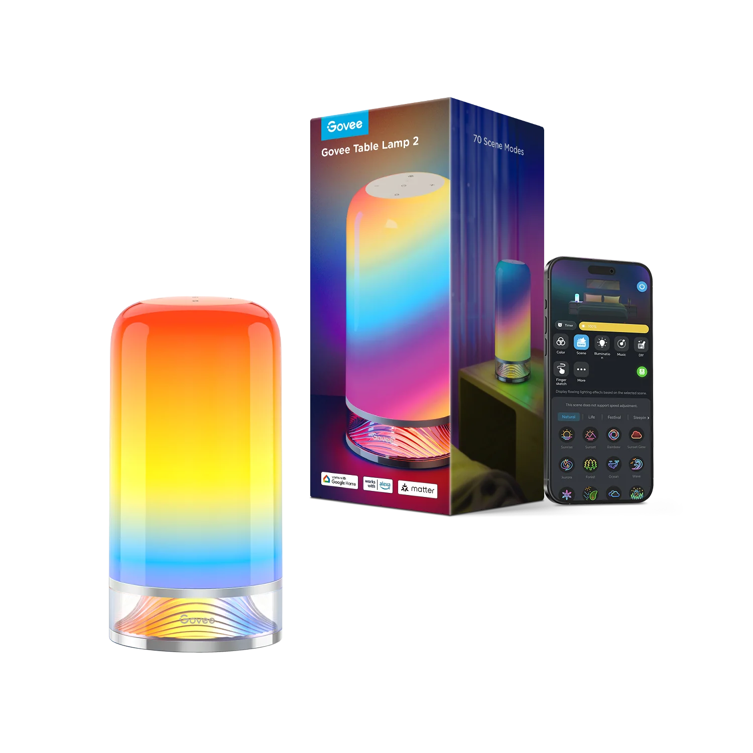 Govee RGBIC Smart Table Lamp 2 with Touch Control