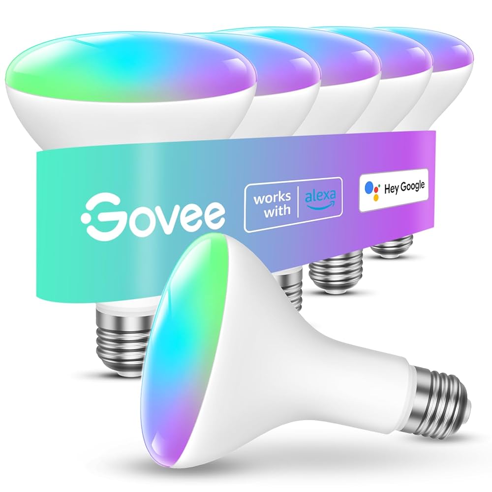 Govee Smart Light Bulbs, Color Changing Light Bulb 4 Pack