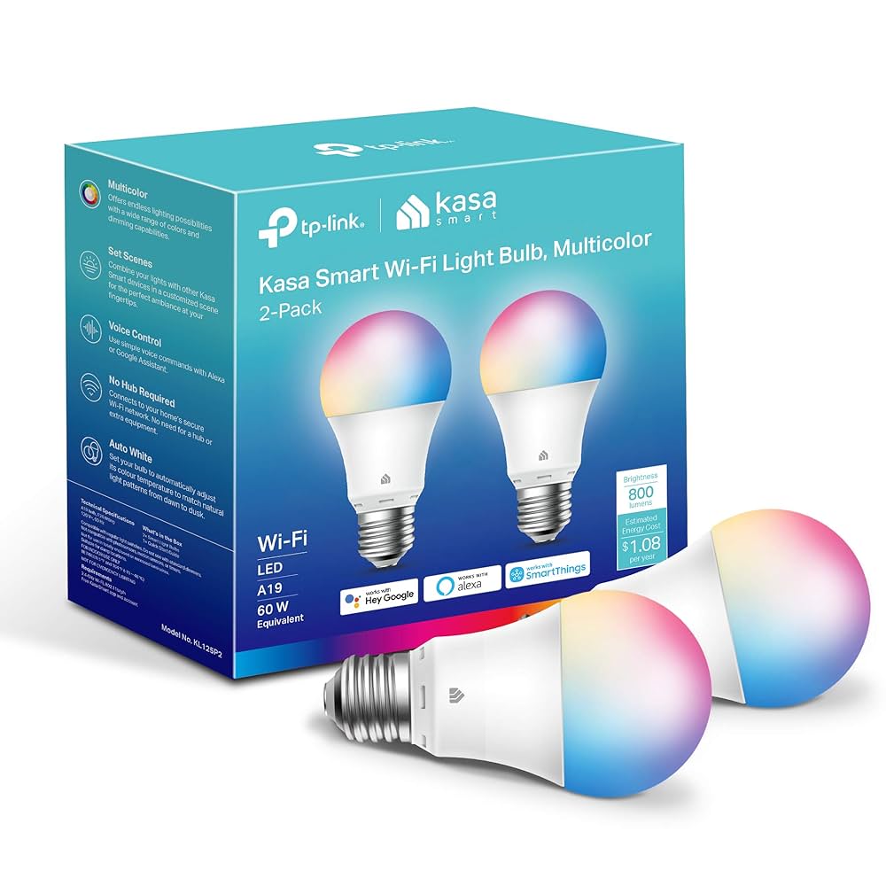 Kasa Smart Light Bulbs Full Color Changing A19 9W 800 Lumens