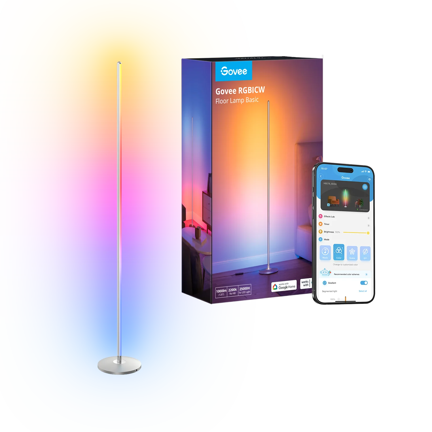 Govee RGBIC Floor Lamp Basic – Smart LED Corner Lamp