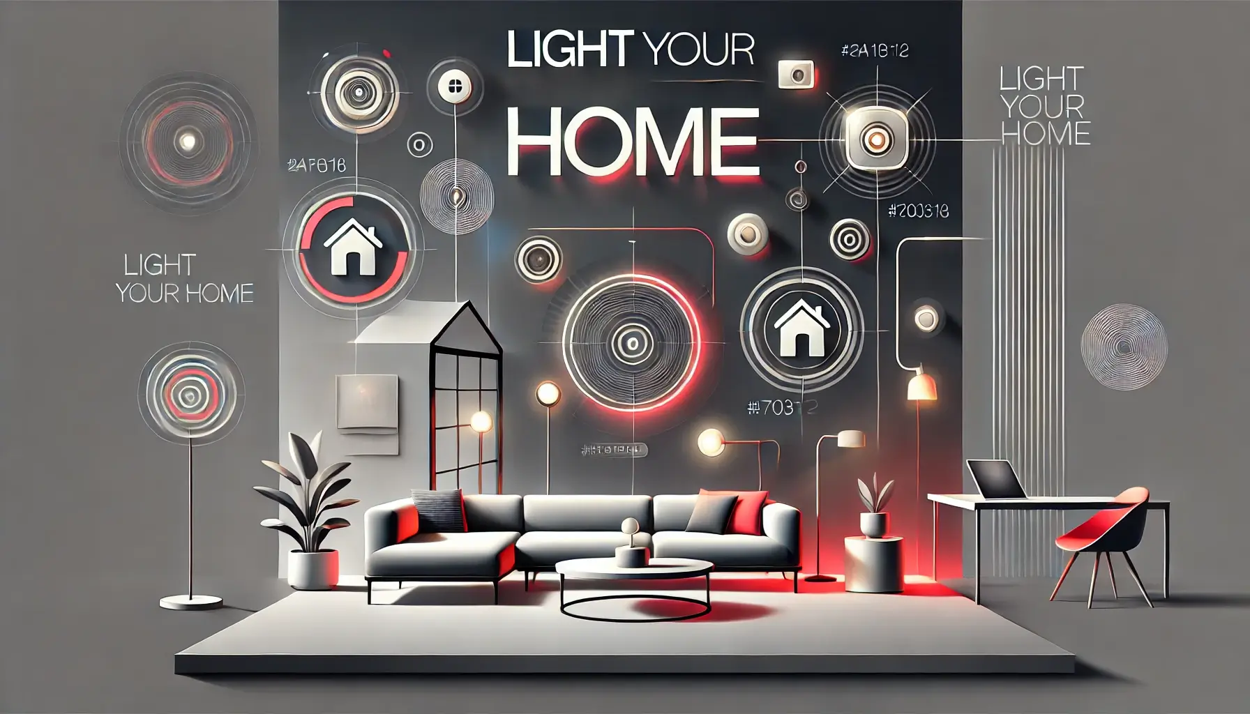 Modern living room with Philips Hue bulbs, Nanoleaf wall lights, and Govee LED strips.Best Smart Lighting for Living Room