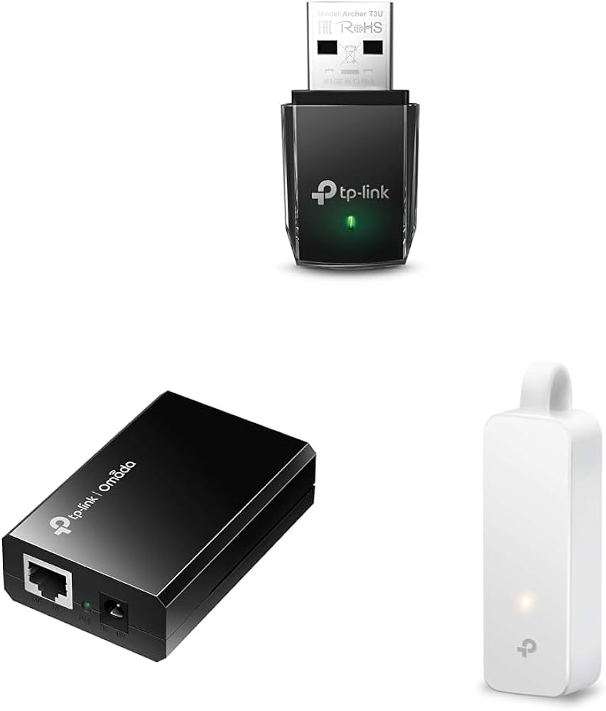 The compact TP-Link AC1300 USB WiFi Adapter (Archer T3U) connected to a desktop PC.