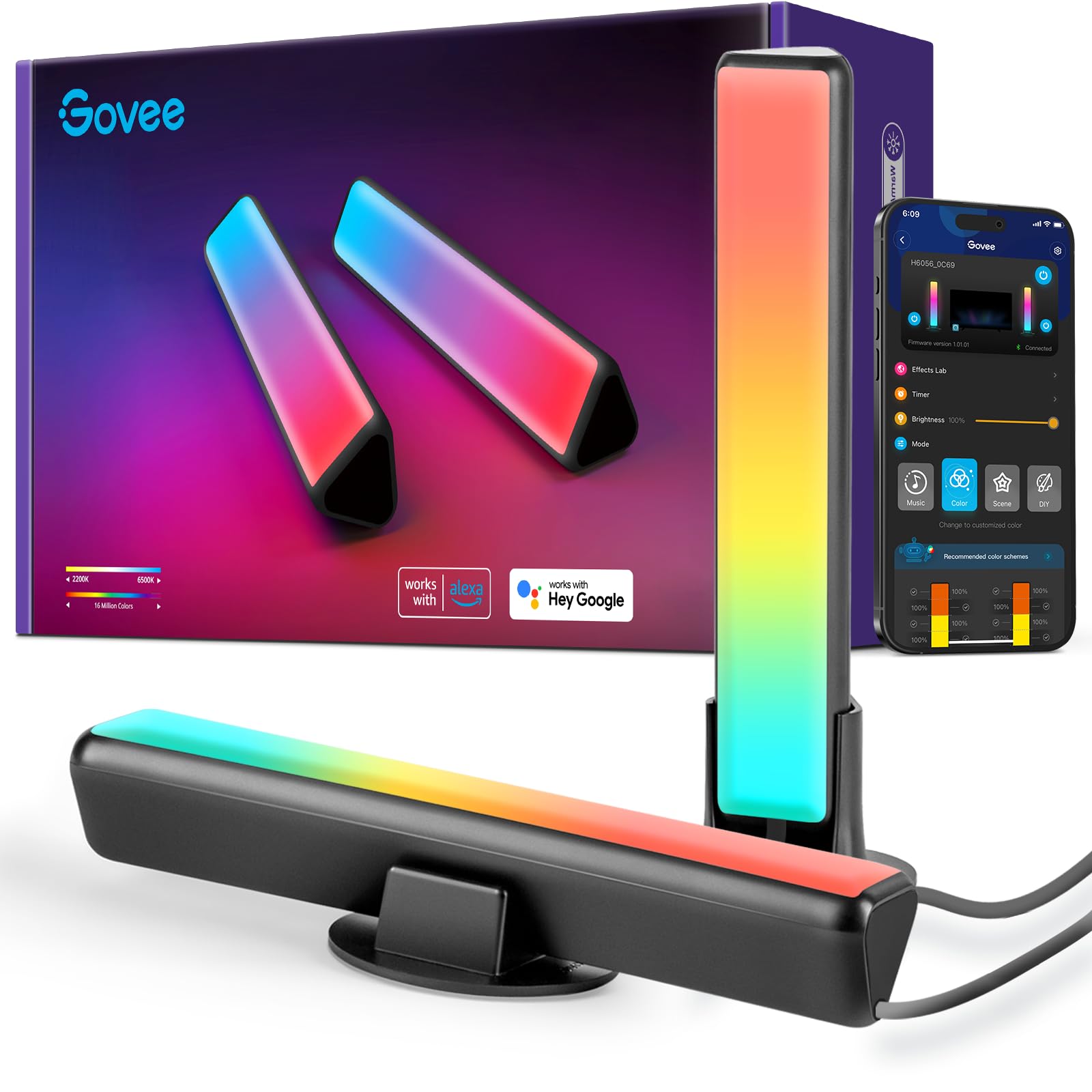 Govee Smart LED Light Bars RGBICWW for PC and Room Decoration