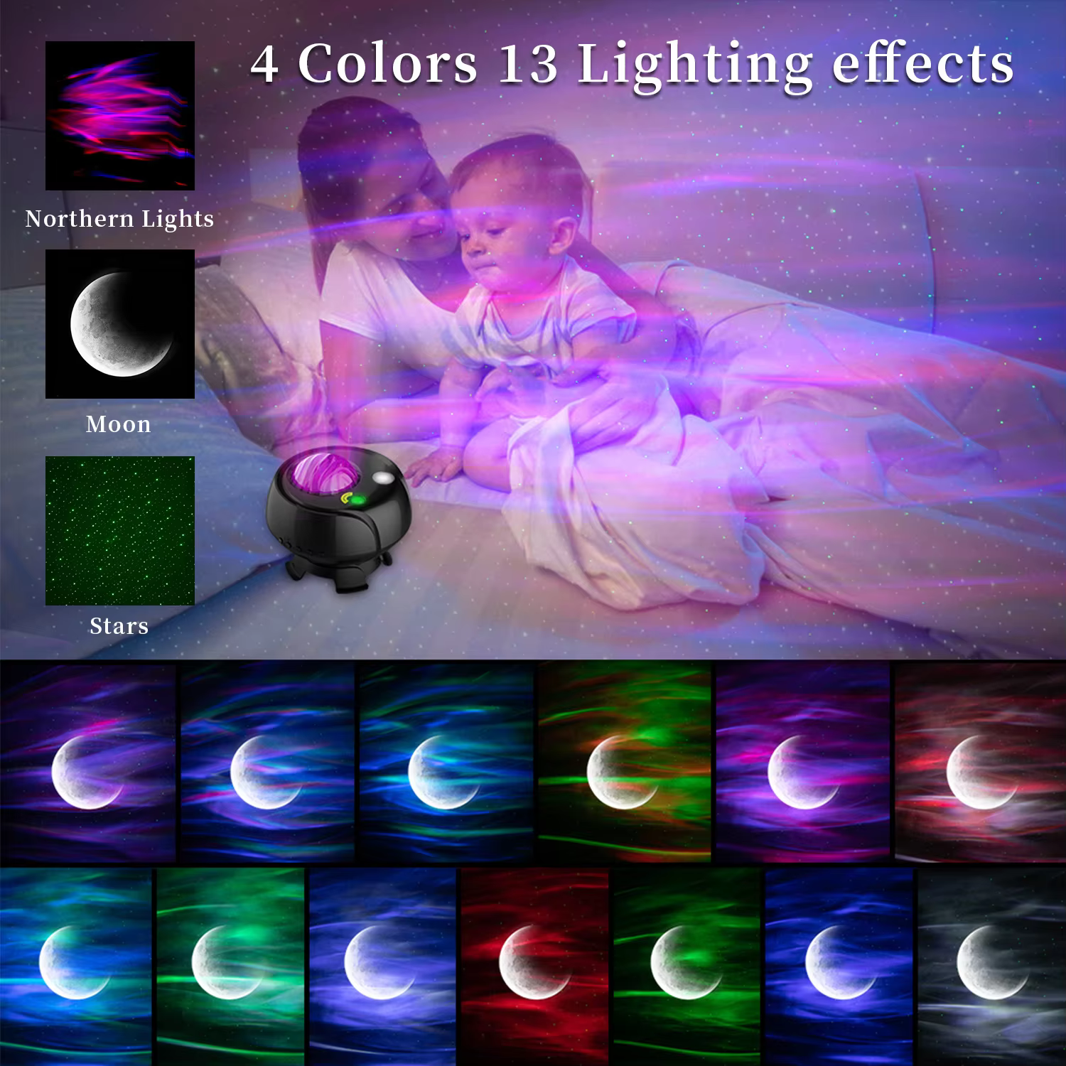 Northern Galaxy Aurora Projector with stars and aurora light effects Northern Galaxy Light Aurora Projector